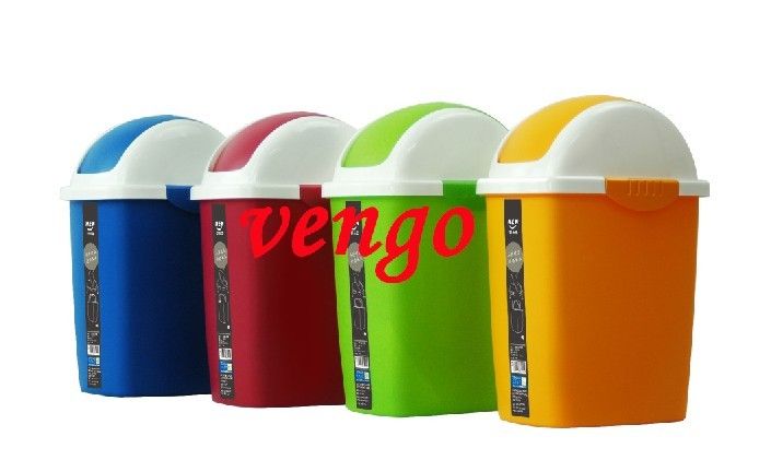 plastic waste bin with lid