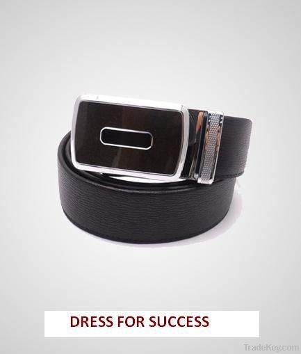 Men's belts Black Dress Genuine Cow Leather Belt  Auto Lock Buckle