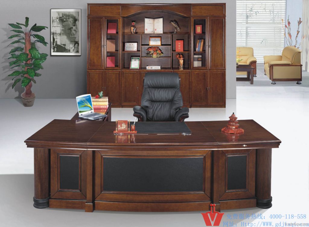 Solid Wood Executive Office Desk