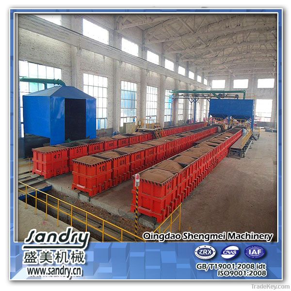 Effective lost foam foundry molding line