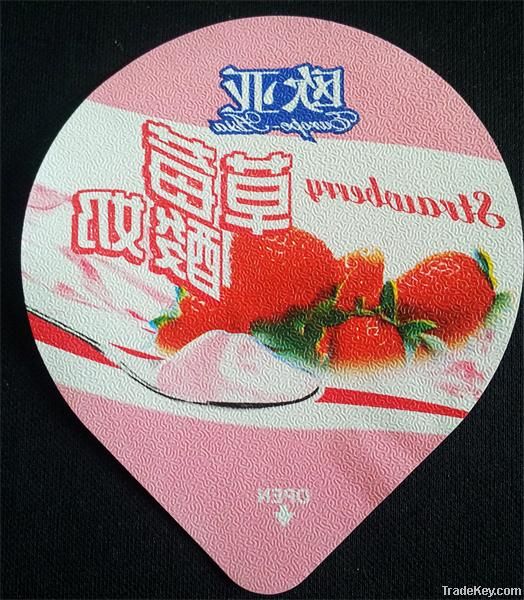 china aluminum foil die cut cup lid for food packaging