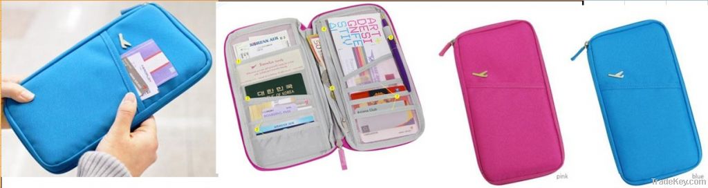 Promotional Cheap Nylon Travel Passport Wallet Flight Organizer Bag