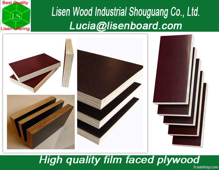 Brown or Black Film Faced Plywood Price/shuttering plywood/Marine plyw