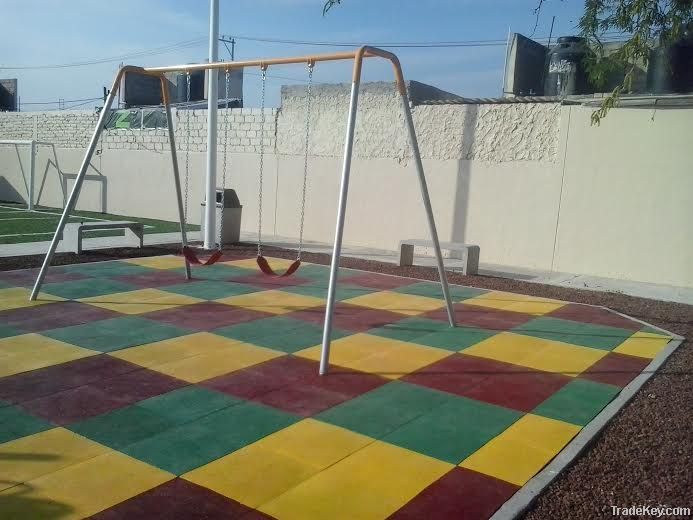 SBR RUBBER TILE FOR PLAYGROUNDS