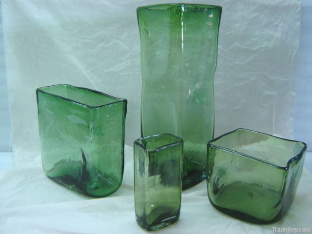 Blown Glass Rectangle Vase