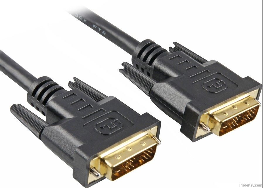 DVI-D to DVI-D 18+1 Nickel Plated DVI Single Link Cable