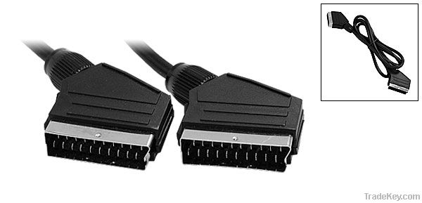 New 21Pin Cable Scart Male to Male Cable