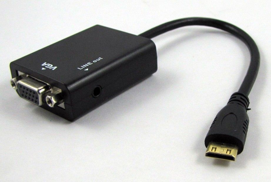 High Quality Mini HDMI to VGA Cable With Audio