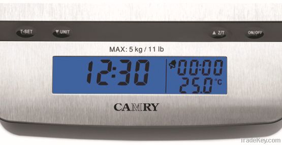 Camry Electronic Kitchen Scale with Stainless Steel Platform