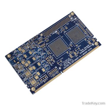 6-layer PCB with ENIG/Gold Finger Surface Finish, 1.6mm Board Thickne
