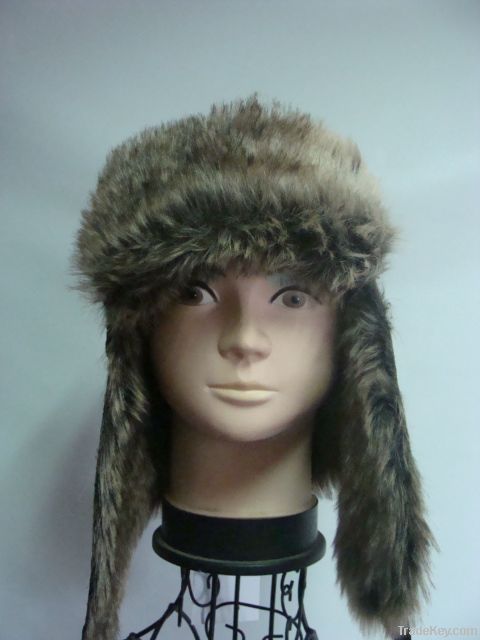 Ladies composite faux fur aviator hat