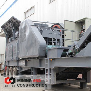 Portable impact crusher plant, movable crushers