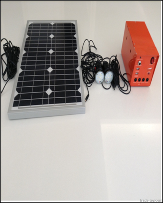 20w solar DC lighting system with 4 leds