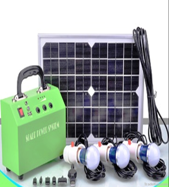 10W solar DC lighting system with 3 leds