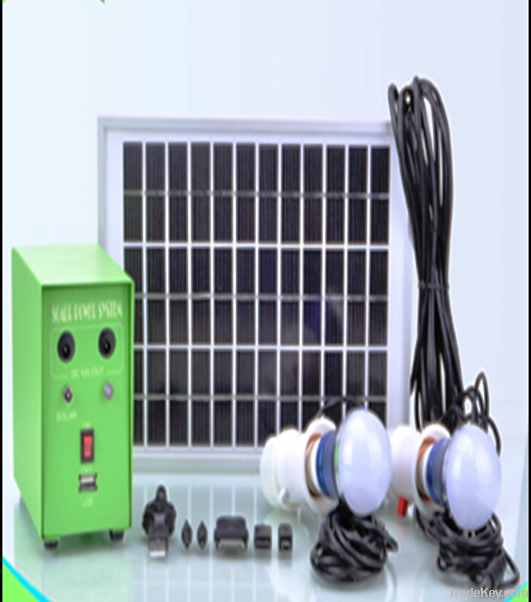 5w solar DC lighting system with 2 led