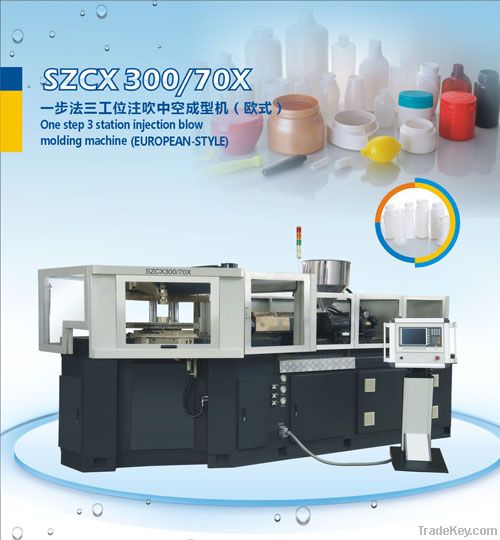 SZCX300/70Xone step 3 station injection & blow molding machine