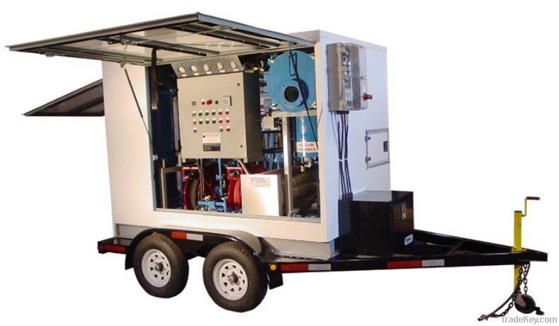 Dielectric Oil Reconditioning Machine , Vacuum Oil Dehydration