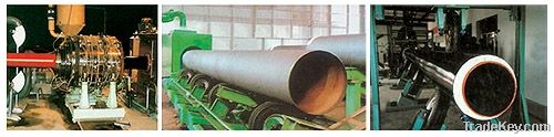 HDPE One step method polyurethane insulation pipe plastic machinery