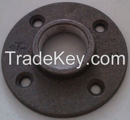 malleable cast iron black floor flange