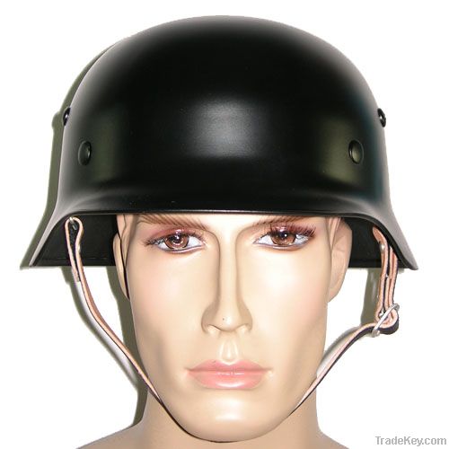 Black German M35 Alloy Steel Helmet/collection helmet/paintball helmet