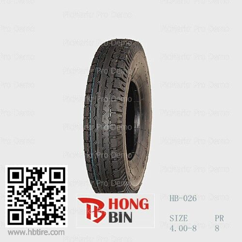 Tire 4.00-8 designed for three wheel motorcycle