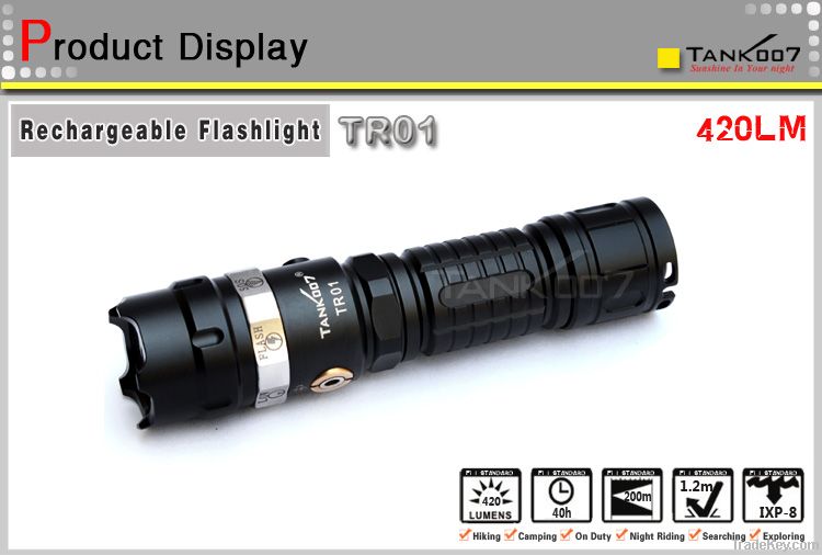 Cree R5 Led flashlight with Magnetic tail TANK007 (TR01)
