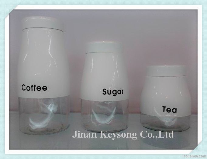 kitchen glass  food storage jars with lids