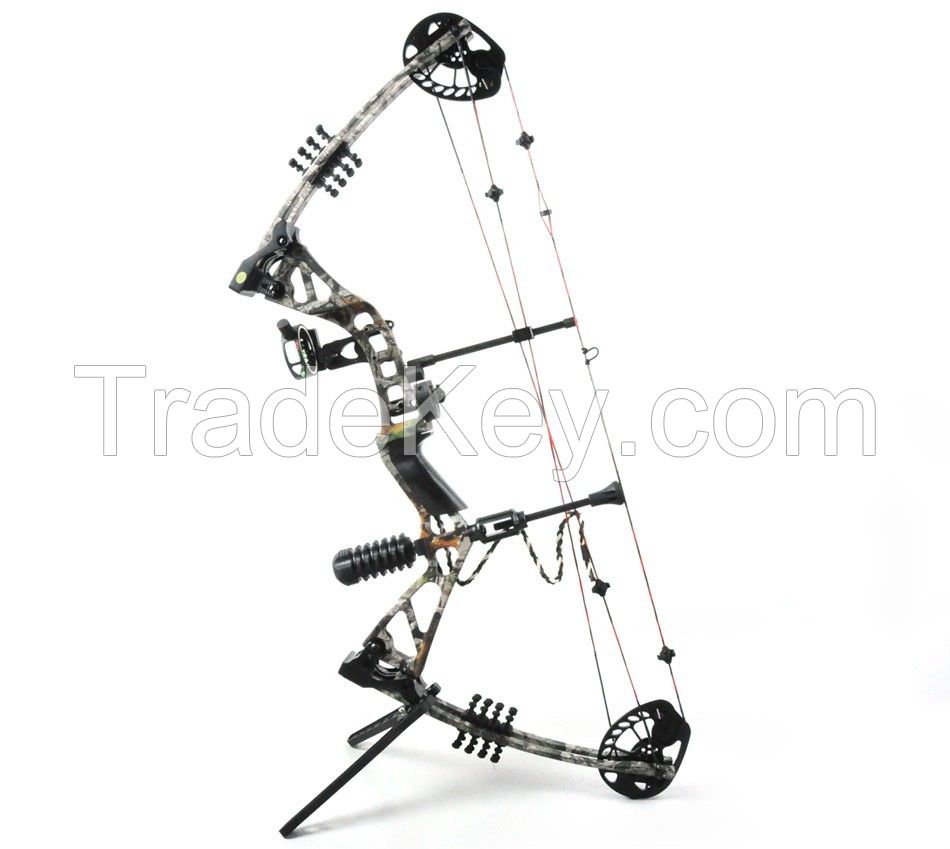   New design compound bow High Quality Amazing performance draw length and draw weight are adjustable bow&amp;arrow set