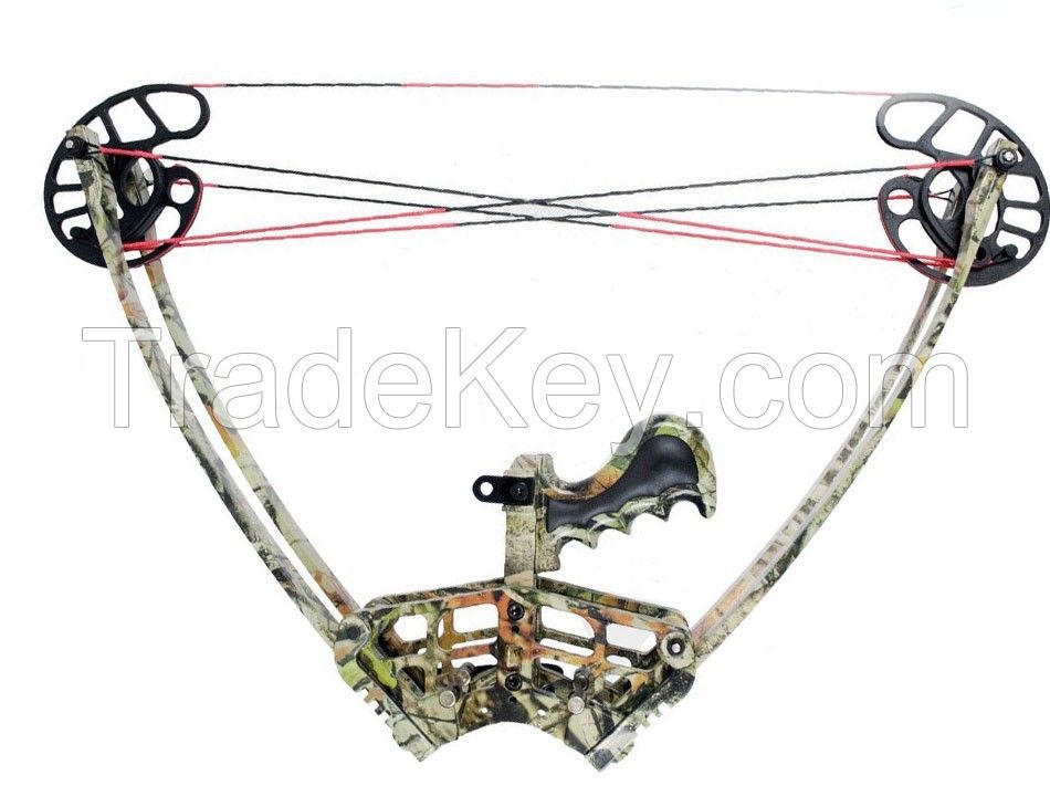 Camo/Black Bow Set, Camouflage and Black Triangle Hunting Compound Bow and Arrow Set, China Archery Set