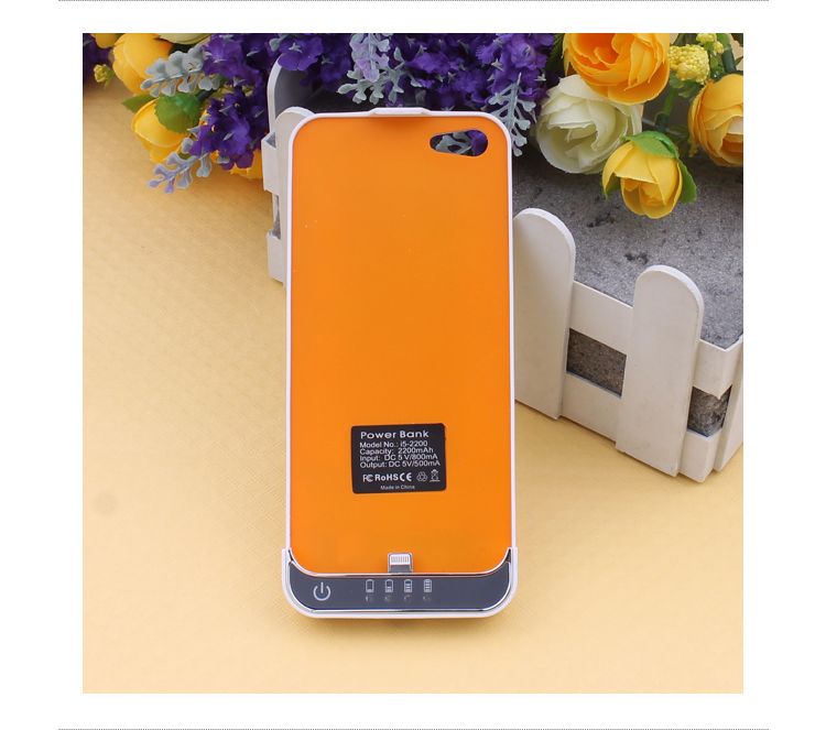 2200 mAh power bank Backup Battery Case for iPh.5