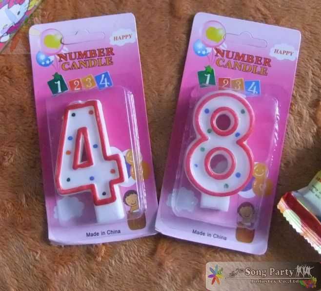 Birthday number candle