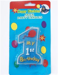 Birthday number candle