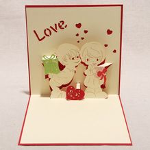 Love and valentine 3d pop up greeting card