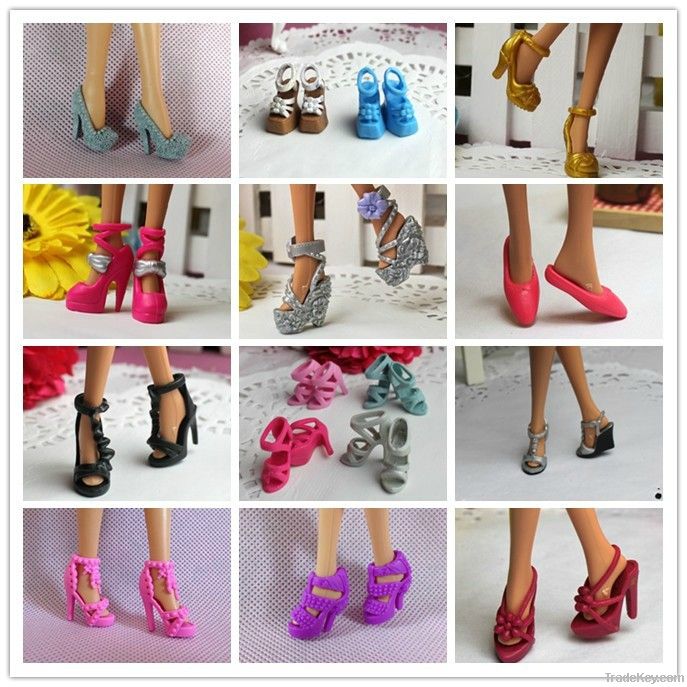 wholesale doll toy high heel shoes, doll boots, flat doll shoes