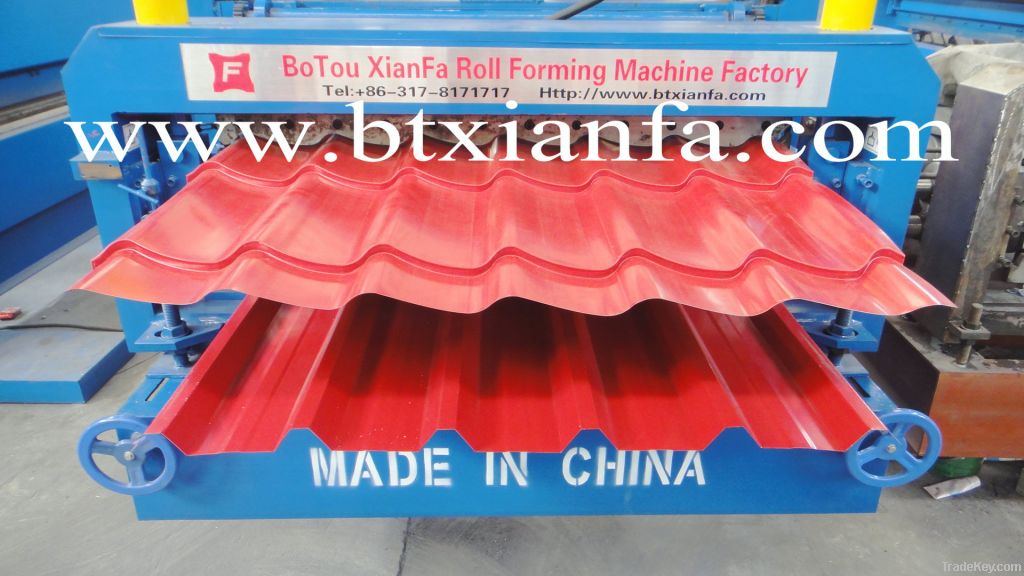 Double Glazed Tile And Ibr Color Metal Roof Sheet Forming Machine