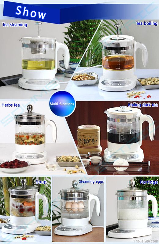 Electric Borosilicate Glass Kettle Adopts Stainless Steel Base
