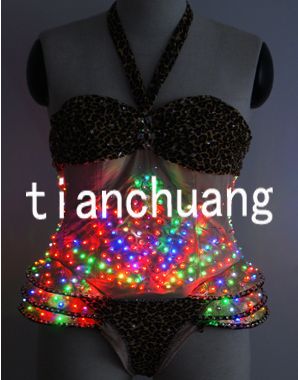 Sexy Leopard Grain LED Light Dress