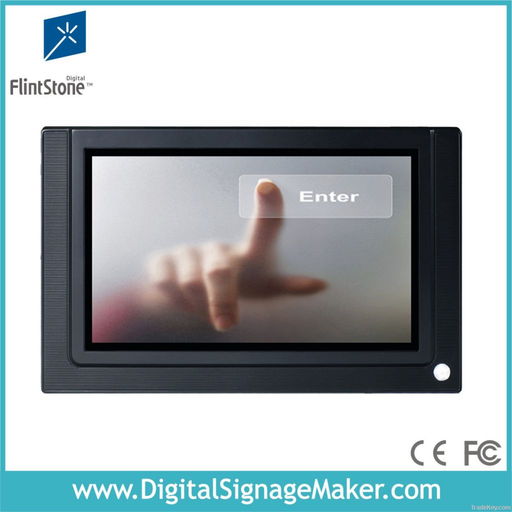 7 inch touch screen LCD video display for retail stores