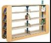 wooden design children double Book Shelf/ kids open book shelf /children furniture