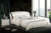 2013 white leather bed was made from solid wood frame and genuine leather