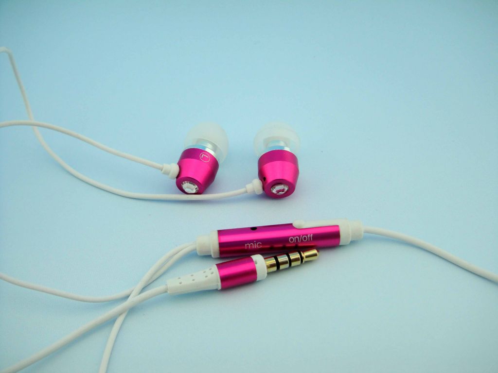 Shining earphones for mp3 player