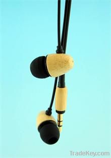 Bamboo earphones for mp3 player