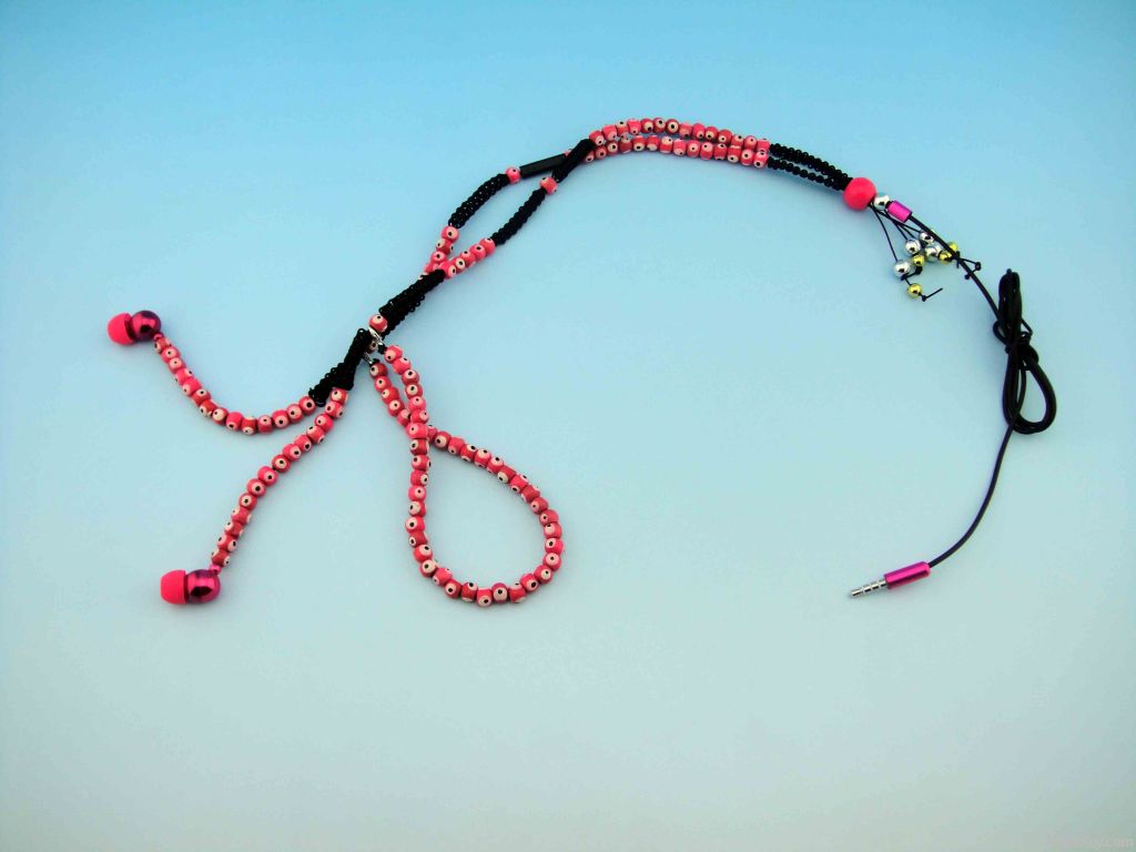 new fashionable beaded necklace earphones