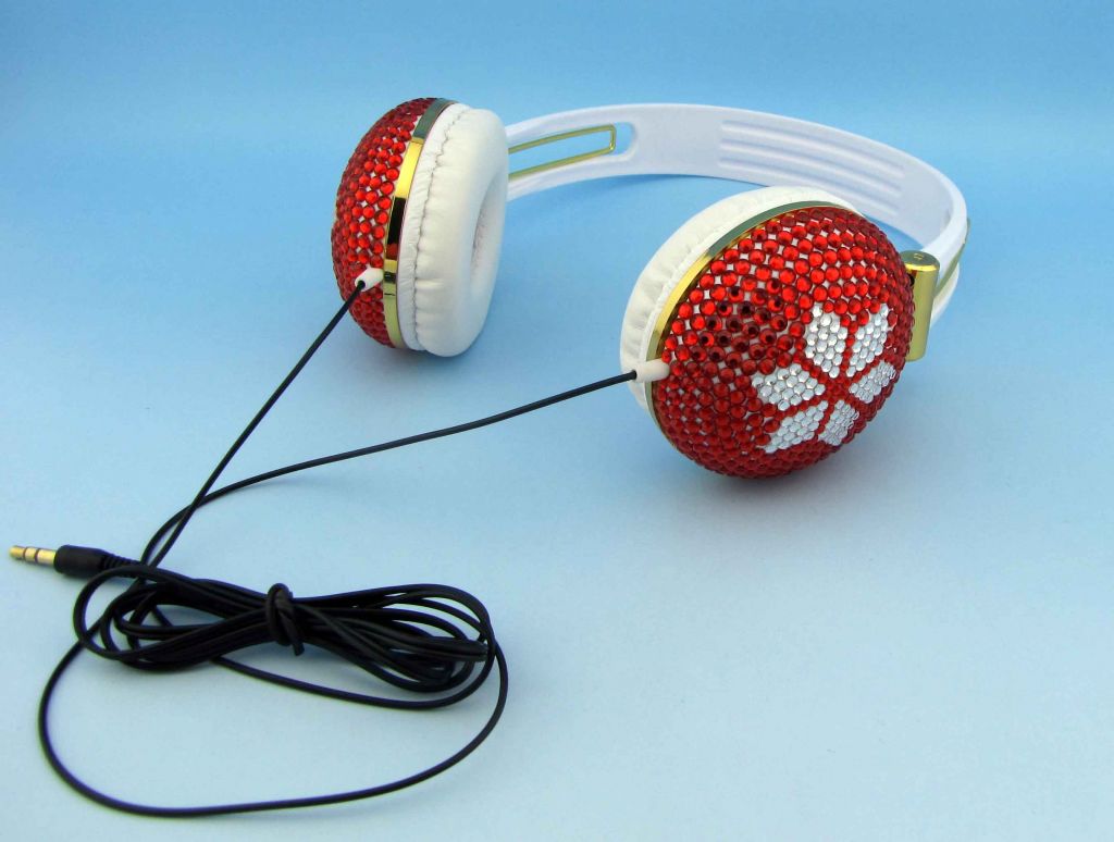 diamond fashionable headphone high-quality headphone for mp3/mp4/pc