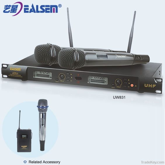 UW831 UHFwireless microphone system home karaoke microphone