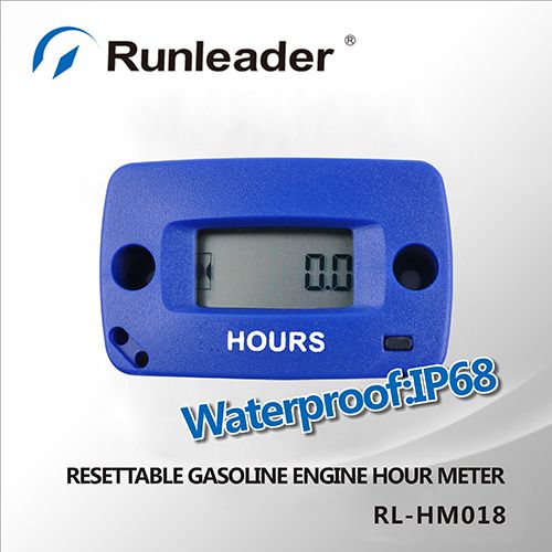 Digital Waterproof Induction Motorcycle Hour Meter For Gasoline Engine 2/4 Stroke