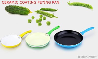 Ceramic frying pan with glass lid