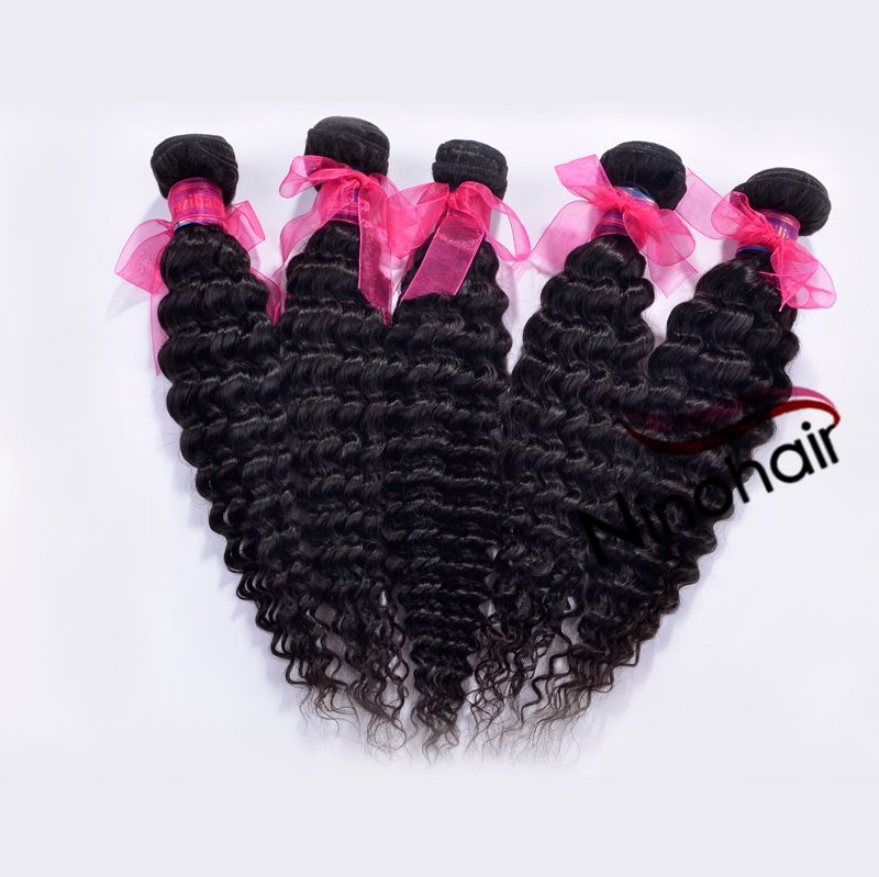 4A Grade Virgin Braizlian Hair Deep Curly Wave Natural Color 100% Human Hair Virgin Unprocessed Hair Bulk