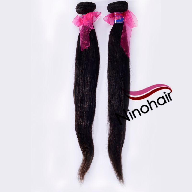 Virgin Brazilian Hair Silky Straight Wave 12-30 Inch Natural 1B Color 100g Per Bundle 100% Human Hair Weaving