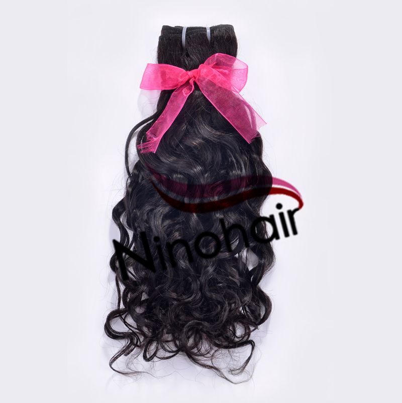 Virgin Brazilian Hair Natural Water Wave 12-30 Inch  1B Color 100g Per Bundle 100% Human Hair Weaving